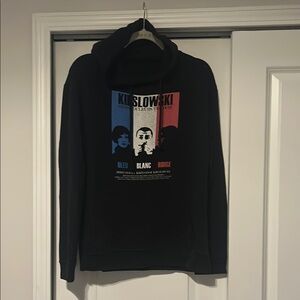 Black Graphic Shirt with Tricolor Design